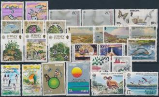 Europa CEPT 1986 12 coutries 27 stamps, Europa CEPT 1986 motívum tétel 12 klf ország 27 klf bélyeg, közte teljes sorok és összefüggések