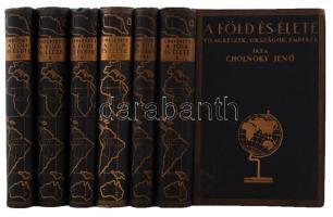 Cholnoky Jenő: A Föld és élete I-VI. kötet. Teljes sorozat, gazdag képanyaggal. Egységes, kiadói egészvászon kötésben. Jó állapotban. Térképek nélkül