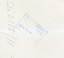 Sziklai Dezső(1910-1997): Üvegfestő lány, pecséttel jelzett fotó, 18x24 cm