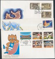 Teljes évfolyam kiadásai 10 db FDC-n, Complete year on 10 FDC