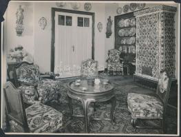 Seidner Zoltán(1896-1960): Szobabelső, pecséttel jelzett, fotó, felületén kis szakadással és törésny...