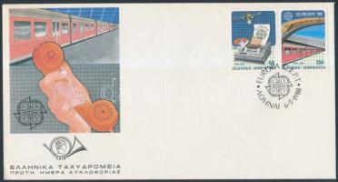 Europa CEPT, Közlekedés és kommunikáció sor párban FDC-n, Europa CEPT, Transport and communication set in pairs FDC