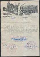 1951 Bp., A Lukács Gyógyfürdő díszes fejléces levélpapírja és borítékja