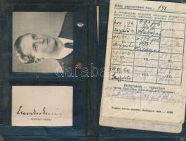 1945 Újságíró igazolvány, személyi és közmunka igazolvány Supka Ervin régész nevére kiállítva