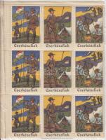 1930 Cserkészfiúk 3 klf levélzárót tartalmazó 9-es tömb