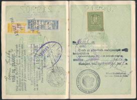 1932 Bp., A Magyar Királyság által kiállított fényképes igazolvány Supka Ervin régész részére /
193...