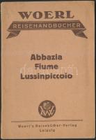 Illustrierter Führer von Abbazia, Fiume, Lussinpiccolo. Ostküste Istrien, Golf von Fiume und Inseln des Quarnero. Mit kleinem Sprachführer. Leipzig, Woerl's Reisebücher-Verlag. Kiadói papírkötés, gerincnél kissé szakadt, egyébként jó állapotban / paperback, good condition