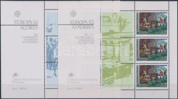 Portugal- Azores, Madeira Europa CEPT 2 blocks, Portugália Azori szigetek, Madeira Europa CEPT motívum tétel 2 klf blokk