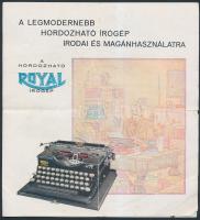cca 1930 A Royal és Junior írógépek prospektusa, 2 db