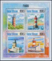Lighthouses mini sheet 4 values, Világítótornyok kisív 4é