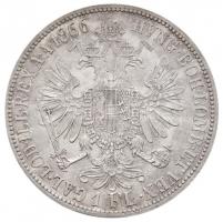 Ausztria 1866A 1Fl Ag "Ferenc József" T:2 
Austria 1866A 1 Florin Ag "Franz Joseph&q...