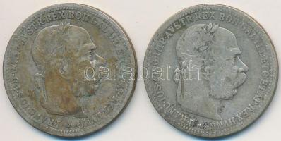 Ausztria 1899. 1K Ag "Ferenc József" (2x) T:3 Austria 1899. 1 Corona Ag "Franz Joseph" (2x) C:F