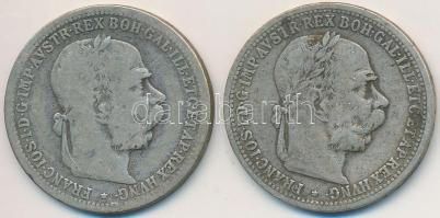 Ausztria 1894. 1K Ag "Ferenc József" (2x) T:2-,3 Austria 1894. 1 Corona Ag "Franz Joseph" (2x) C:VF,F