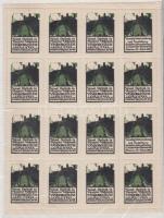 1914 Német és Osztrák Magyar Méhészek Vándorgyűlése és Kiállítása 16-os kisív, zöld színben