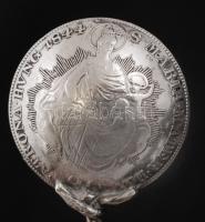 Ezüst csavart nyelű érmés (1843-44'-'48, S. Maria Mater) kanál, Ag., 41gr., cca 9cm, 4db/ ...