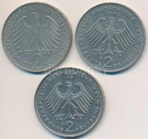 NSZK 1957D 2M "Max Planck" + 1985D 2M "Dr. Kurt Schumacher" + 1991A 2M "Lud...