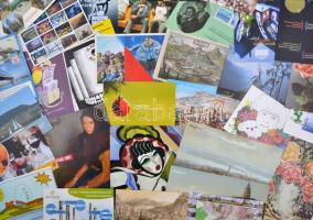 126 db MODERN vegyes témájú, de főként motívum lapok, reklám lapok, vegyes minőségű, benne nagyobb méretű képeslapok / 126 modern mixed postcards, mainly advertisement, mixed quality, including more big-size postcards