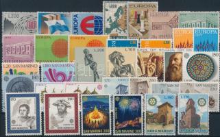1962/1981 Europa CEPT, Rotary 34 klf bélyeg, közte teljes sorok