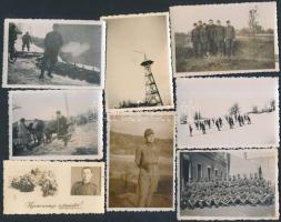 cca 1940-45 II. világháborús vegyes katonai fotók, 24db, némely feliratozva, 8x6cm