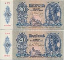 1941. 20P (2x) sorszámkövetők T:I