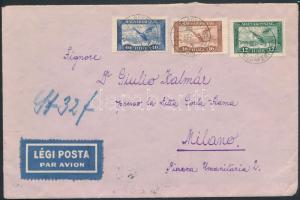 Airmail cover to Milano, Légi levél Milánóba