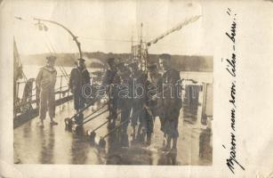 Deckwaschen K.u.K mariners on the ship during WWI (fa)