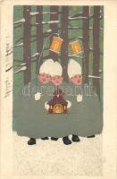 'Az Iparművészeti Iskola levelezőlapjai' Ungarische Werkstätte no. 2028. kiadja Rigler Rt., Budapest, litho (EK)