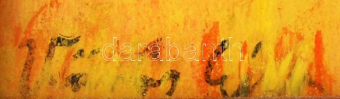 Vörös jelzéssel: Csikós ruhájú lány. Tempera, papír, üvegezett keretben, 48×35 cm