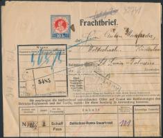 1906-1908 2 db osztrák vasúti fuvarlevél Dalmáciába küldött árukról