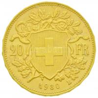 Svájc 1930B 20Fr Au "Helvetia" Bern (6.47g/0.900) T:2
Switzerland 1930B 20 Francs Au &quo...