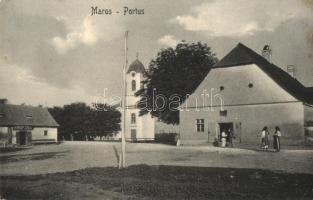 Marosportus, Katolikus templom, Hirsch Czilli üzlete / Catholic church, shop (small tear)