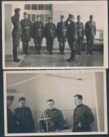 1938 Katonák Léván, Foto Atalier-Hajdú, 2 db fotólap, 9x14 cm