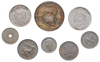 1967. 2f + 5f + 10f + 20f + 50f + 1Ft Ag + 2Ft Ag + 5Ft Ag, fiktív veret "Kabinet sor" eredeti dísztokban! T:P patina Hungary 1967. 2 Fillér + 5 Fillér + 10 Fillér + 20 Fillér + 50 Fillér + 1 Forint Ag + 2 Forint Ag + 5 Forint Ag "Cabinet set" in original box! C:P patina  Adamo FO3