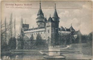 Bajmócfürdő, Gróf Pálffy várkastély, halastó / castle, lake, leporellocard