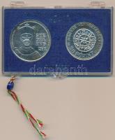 1972. 50Ft Ag + 100Ft Ag "Szent István" pár, kék, plombált MNB plasztiktokban T:BU kis patina