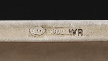 1917 ezüst (Ag.) cigarettatálca, monogramos, jelzett, karcolásokkal, hátoldalán gravírozott aláíráso...