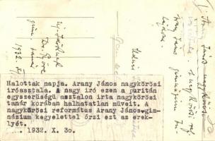 Nagykőrös, Arany János íróasztala, photo (ragasztónyom / gluemark)