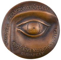 1996. "A Magyar Szemorvostársaság 1996. évi kongresszusa - Budapest / A Honfoglalás 1100. évfordulója" Br plakett. Szign.: P.B. (78mm) T:1