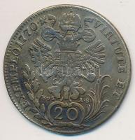 Ausztria 1770EVS-AS 20kr Ag "II. József mint társuralkodó" T:2-,3- k. Austria 1770EVS-AS 20 Kreuzer Ag "Joseph II as co-ruler" C:VF,VG scratched