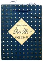 cca 1920-30 Parfumerie Cher Elle, IV., Váci-utca 30. papírzacskó,jó állapotban, 20x14cm
