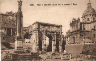 Roma, Rome; Arch of Septimius Severus with the column of Foca