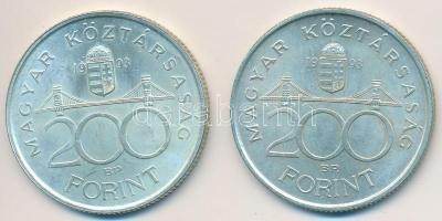 1993. 200Ft Ag "MNB" (2x) T:2