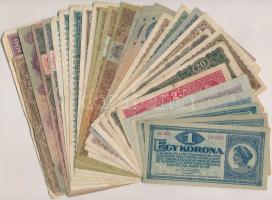 30db-os vegyes magyar korona és pengő bankjegy tétel T:vegyes