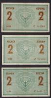 1914. 2K "C" 3 klf típusban vastag, közepes, vékony T:II,II/III