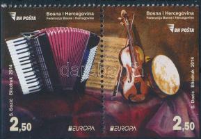 Europa CEPT Hangszerek 2 oldalon fogazatlan pár, Europa CEPT Instruments imperf on 2 side