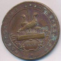 1936. "Postagalamb Sportegyesület / Az érdem jeléül" Br díjérem "HAWEL" gyártói jelzéssel (40mm) T:2-,3 ph.