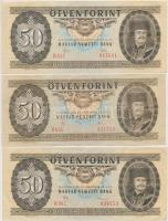 1980-1986. 50Ft (3x) T:III szép papír is