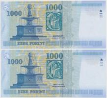 2003. 1000Ft "DC" (2x) sorszámkövetők T:I