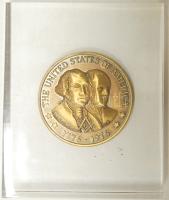USA 1976. "Columbia-Grand Lodge" szabadkőműves Br plakett akril anyagba beleöntve T:1