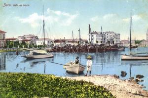 Zara, Zadar; Vale di bora / battleships in the port